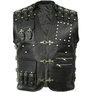 Chaleco de Motocicleta Deportivo Premium para Hombre, Diseño Personalizado, Mezclilla y Cuero, Transpirable, Impermeable, Cortavientos, de Secado Rápido, Tallas Grandes - Product Image 1