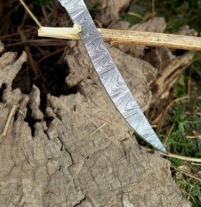 Custom Pattern Steel Fillet <b>Knife</b> Handmade Curved Blade <b>Knife</b> Premium Resin Wood <b>Handle</b> Fishing Processing <b>Knife</b> OEM ODM - Product Image 2