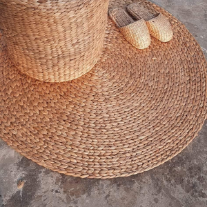 Alfombras de Jacinto de Agua Tejidas a Mano Sostenibles, Alfombra de Fibra Natural para Piso, Decoración Ecológica para el Hogar, Fabricante de Tapetes - Product Image 3