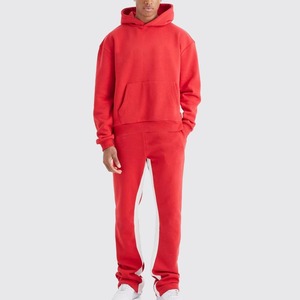 Survêtements d'hiver décontractés à capuche ajustables pour hommes, 100 % coton, haute qualité, respirants, séchage rapide, impression numérique personnalisée - Product Image 5