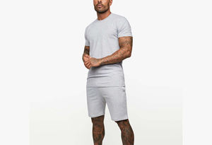 Conjunto de verano para hombre, ropa de verano de algodón, tela suave y transpirable, camisa y pantalones cortos a juego, ropa informal cómoda en venta - Product Image 3