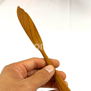 Cuchillo para Mantequilla de Madera de Teca Natural OEM, Espátula de Madera Ecológica para Mermelada, Utensilios de Cocina Sostenibles para Queso - Product Image 5