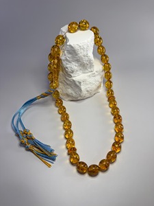 Chapelet de prière musulman en perles de lucite, Tasbih islamique en perles de résine transparente - Product Image 2