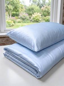 Parure de lit de luxe classique en satin tissé Lyocell 100S 360TC couleur unie rafraîchissante, draps de lit OEM Marque Privée - Product Image 4