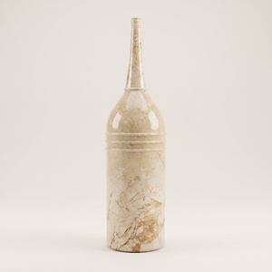 Jarrón de Piedra Beige con Aspecto de Mármol, Jarrón Cilíndrico para Flores, Recipiente Decorativo para Jardín, Bodas y Patio - Product Image 6