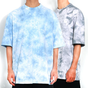 Vintage Custom Logo Men Digital Printing Regular Fit Lightweight 100% Cotton Solid Streetwear <b>Tie</b> Dye T shirts Distressed - Product Image 4