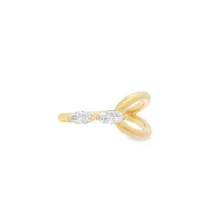 แหวนเพชรทรงมาร์คีส์เพาะเลี้ยงในห้องปฏิบัติการ ทองคำแท้ 14k 18k ดีไซน์เรียบหรู สวยงาม เหมาะสำหรับใส่ทุกวัน เครื่องประดับคุณภาพสูง ขายส่ง - Product Image 1