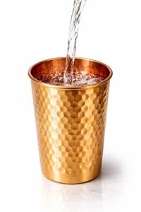 Vaso de Cobre Puro con Diseño Martillado, Ideal para Agua, Bebidas Ayurvédicas y Uso en la Cocina del Hogar - Product Image 2