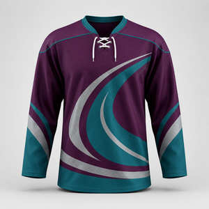 Jersey de Hockey sobre Hielo Ajustado y Cómodo con Diseño Personalizado y Bordado, Hecho en Pakistán, Servicio OEM - Product Image 5