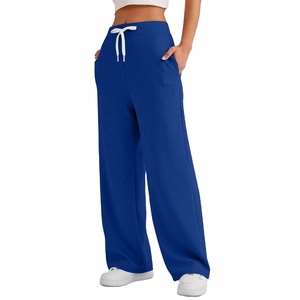 Casual Loose Fitting Sports Workout Trousers Custom Logo <b>Jogger</b> Pants <b>Fleece</b> Warmth Sweatpants for <b>Women</b> - Product Image 1