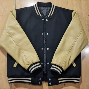 Veste bomber varsity décontractée pour homme BIGWOOD SPORTS, en toile polyester/coton, respirante, écologique, coupe-vent - Product Image 4