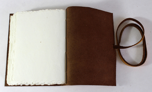 Rustic Charm With Decorative Leather Strings Stitching On The Spine Adds Antique Magic To This Lovely Vintage Journal - Product Image 4