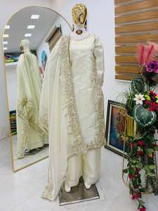 Nuevo y elegante conjunto de traje Palazzo, completamente cosido, listo para usar, con top, pantalón Palazzo y dupatta, ropa étnica para mujer, para la temporada festiva de bodas. - Product Image 5