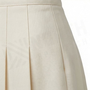 Minifalda Plisada para Mujer, Color Sólido, Cintura Regular, Tejido de Tela, Estilo para Todas las Temporadas, Diseño Cómodo - Product Image 5