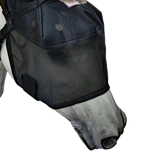 Customization Pattern Horse Mesh PVC Fly <b>Mask</b> Ear <b>Eye</b> Face Cover Durable Resistant Wear Comfortable High Quality Face Protection - Product Image 4