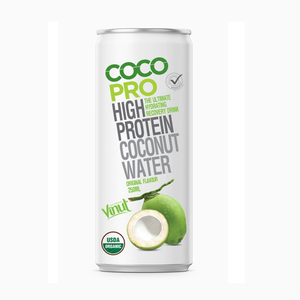 USDA EU certificado orgánico 250ml agua de coco bebida 24 latas cartón de aluminio Etiqueta Privada OEM ODM fórmula personalizada Vietnam - Product Image 1