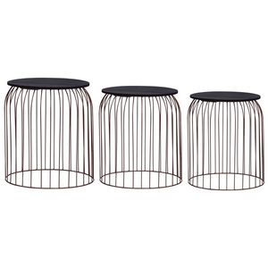 Set tavolino in rame 3 pezzi - Product Image 1