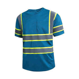 Chemises de sécurité réfléchissantes à haute visibilité en polyester/coton, vêtements de sécurité pour hommes, t-shirts haute visibilité - Product Image 1