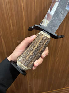 Nouveau couteau Bowie en acier carbone forgé à la main avec manche en bois de cerf, couteau de chasse de collection, couteau de survie, meilleur couteau à lame fixe tranchante - Product Image 4