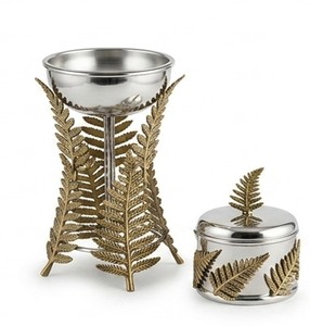 Golden Brass Incense <b>Burner</b> Set with Black Marble Base <b>for</b> Aromatherapy Use - Product Image 6