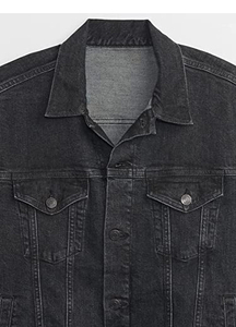Turn <b>Down</b> Collar High Quality Canvas Denim Jacket for Men OEM Street Casual Style Hot Selling Jean Jacket from Pakistan - Product Image 5