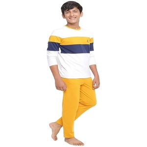 Conjuntos de ropa para niños ligeros personalizables, camiseta informal de manga larga y pantalones, tela de concha suave, Material de algodón - Product Image 1