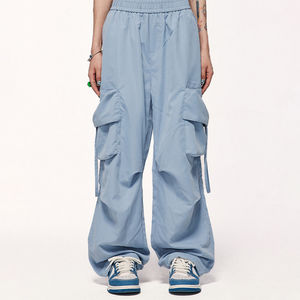 Vêtements pour hommes, vêtements décontractés, pantalon cargo classique à grandes poches, pantalon à jambes larges, pantalon cargo respirant pour hommes, pantalon de créateur hip hop - Product Image 1