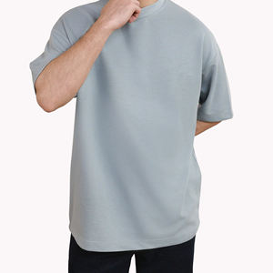 Camisetas Oversize Unisex con Estampado Americano de Gran Venta para Hombre, de Poliéster Suelto, Manga Corta, Cuello Mao Formal para Pareja - Product Image 1