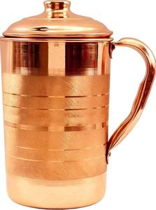Ensemble de carafes en cuivre pour une meilleure utilisation de l'espace de cuisine, ensemble de service d'eau en métal avec verres, durable, réutilisable, pour la cuisine et la salle à manger. - Product Image 6