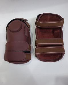 Botas de cuero premium para caballo, protectores de rodilla ecuestres, ajustables, a prueba de golpes, vendas para patas de caballo, soporte para entrenamiento. - Product Image 2