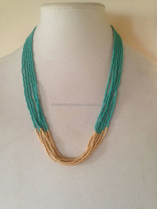 Collar de Cuentas de Vidrio Multicolor, Collar de Cuentas de Semillas de Colores Variados, Collar de Moda para Mujer - Product Image 3