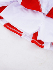 Uniforme de cheerleading sans manches avec logo personnalisé par transfert thermique, tenue d'équipe, fournisseur de vêtements de sport en marque blanche, uniforme de cheerleading vierge - Product Image 4