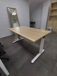 Modern Durable Rectangular <b>Office</b> Desk Metal Legs Adjustable Height Conference <b>Table</b> for Professional Workspace Home <b>Office</b> - Product Image 2