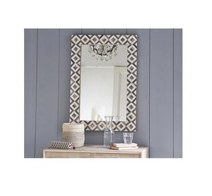 Classic Wall Decor Bone Inlay Resin <b>Mirror</b> <b>Frame</b> With Detailed Inlay For Artistic Home Styling - Product Image 2