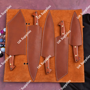 Couteau de Chef en Acier Carbone Forgé à la Main, Manche en Bois, Manche Intégral, Style Japonais, 8 Pouces, Finition Poli Miroir, Ambidextre - Product Image 6
