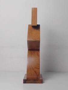 งานประติมากรรมไม้ลายเส้นเรขาคณิต งานฝีมือศิลปะตกแต่ง เหมาะสำหรับตกแต่งโต๊ะคอนโซลทางเข้า และวางของตกแต่งทีวี - Product Image 6