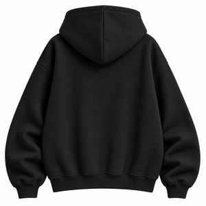Sweat-shirt à capuche noir pour femme avec nœud brodé, style décontracté automne, pull tricoté à manches longues - Product Image 2