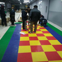 Suelo de Vinilo Plástico de 10 mm para Garaje, Baldosas de PVC Encajables para Fábrica, Taller y Almacén, Suelo para Gimnasio
