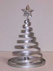 Metal Spiral <b>Christmas</b> <b>Tree</b> Decor with Star Top Modern Centerpiece for Holiday <b>Table</b> Decor - Product Image 1