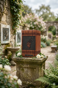 Wooden <b>Memorial</b> Urn Keepsake Cremation Ash Holder Carved Heart Pattern Remembrance <b>Gift</b> for the Deceased - Product Image 3