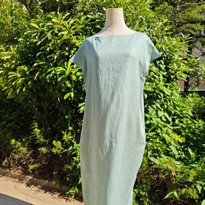 Robe longue décontractée à col bateau et manches courtes, fluide, avec poches latérales, pour femme - Prix usine - Product Image 3