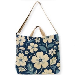 Bolsa de Lona Mediana con Patrón Geométrico, Linda y con Logotipo Personalizable, Asa de Largo Ajustable, para Uso Diario - Product Image 3