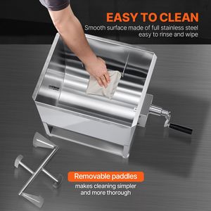 Miscelatore Manuale per Carne in Acciaio Inox da 40L per Lavorazione 80LBS di Carne, Usato, per Miscelazione Salsicce - Product Image 4