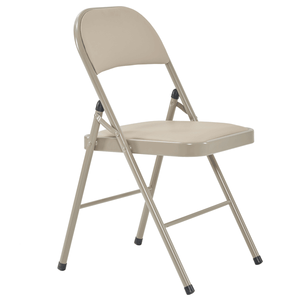Eleganti Sedie Pieghevoli in Ferro e PVC, 6 Pezzi, Marrone Chiaro, per Convenzioni ed Esposizioni - Product Image 5