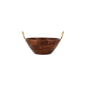 Tazón de Madera con Asas de Anillo Doradas, Diseño Minimalista Hecho a Mano, Libre de BPA, para Servir Alimentos y Regalos - Product Image 3