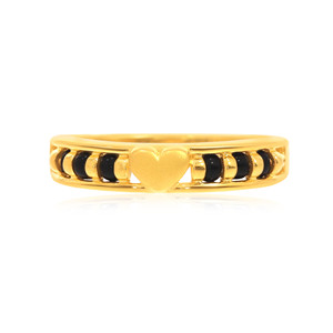 Elegant Black Enamel Heart Gold <b>Ring</b> for Women Modern Minimalist Love Symbol <b>Finger</b> <b>Ring</b> Contemporary Fashion Jewelry - Product Image 3