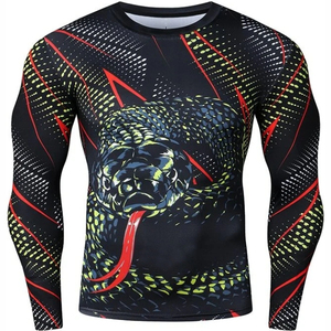 Rashguard personnalisé imprimé par sublimation, Rashguard MMA, Rashguard BJJ, Rashguard MMA OEM pour hommes, Rashguard à manches longues - Product Image 1
