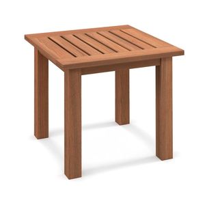 Patio Furniture Hardwood <b>Square</b> <b>Side</b> <b>Table</b> with Slatted Tabletop - Product Image 1