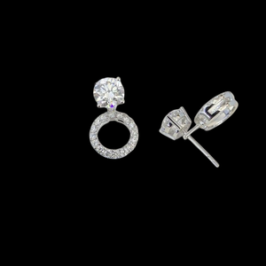 Modernos Pendientes de Aro Redondos con Diamantes Cultivados en Laboratorio, Certificados por IGI, Color D E F, Claridad VVS VS, en Oro, Oro Rosa, Oro Blanco y Plata - Product Image 6