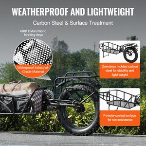 Chariot de vélo robuste, capacité de charge de 70 lb, remorque de transport pour vélo, structure universelle à dégagement rapide, remorques utilitaires compactes - Product Image 3
